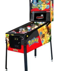 Stern Pokémon Pro pinball machine, right-side cabinet and playfield photograph