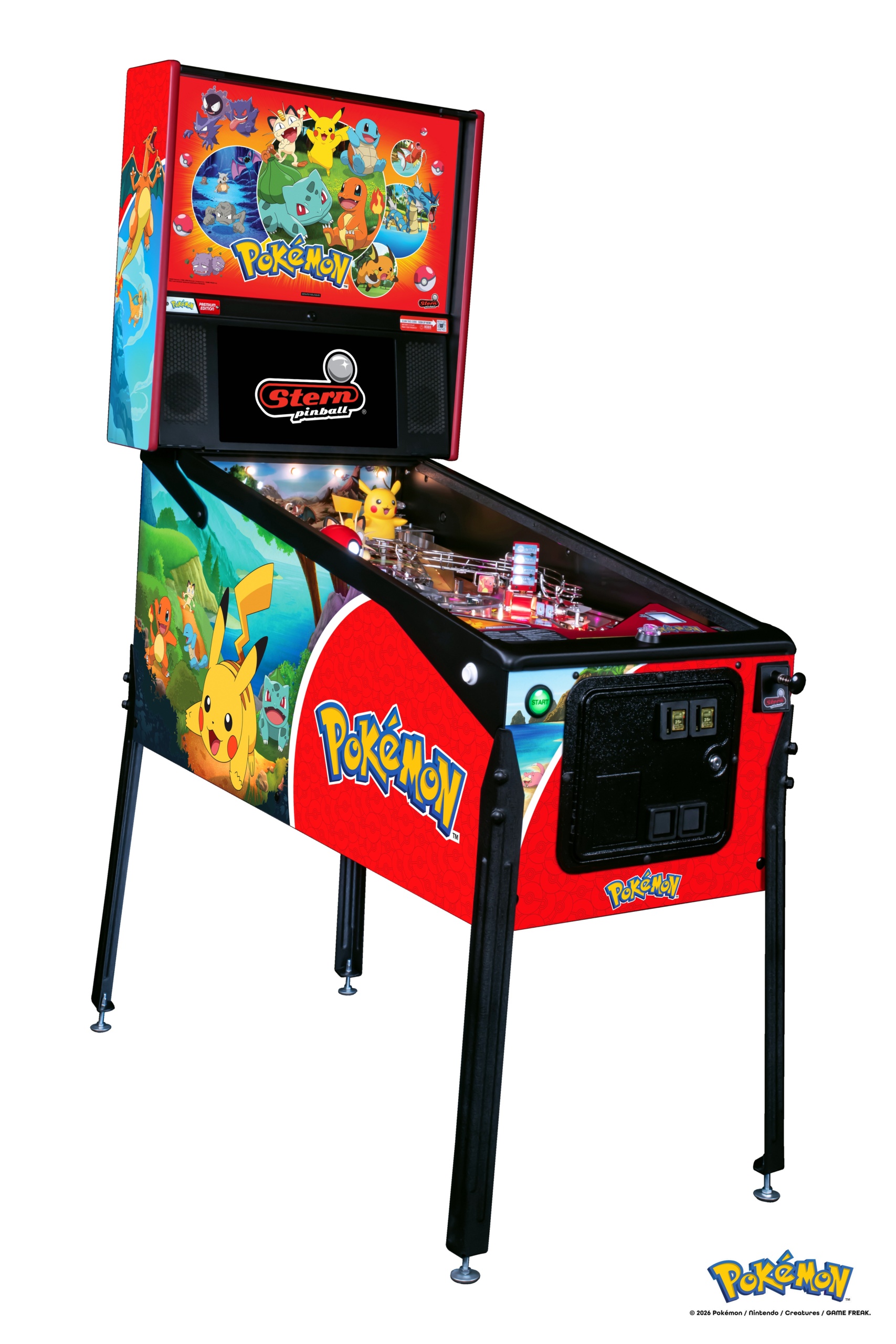 Pokémon Premium by Stern, left-side full cabinet view