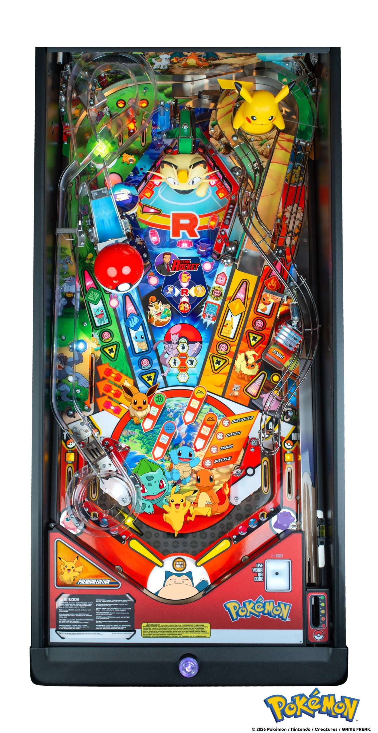 Pokémon Premium by Stern, top-down playfield photograph