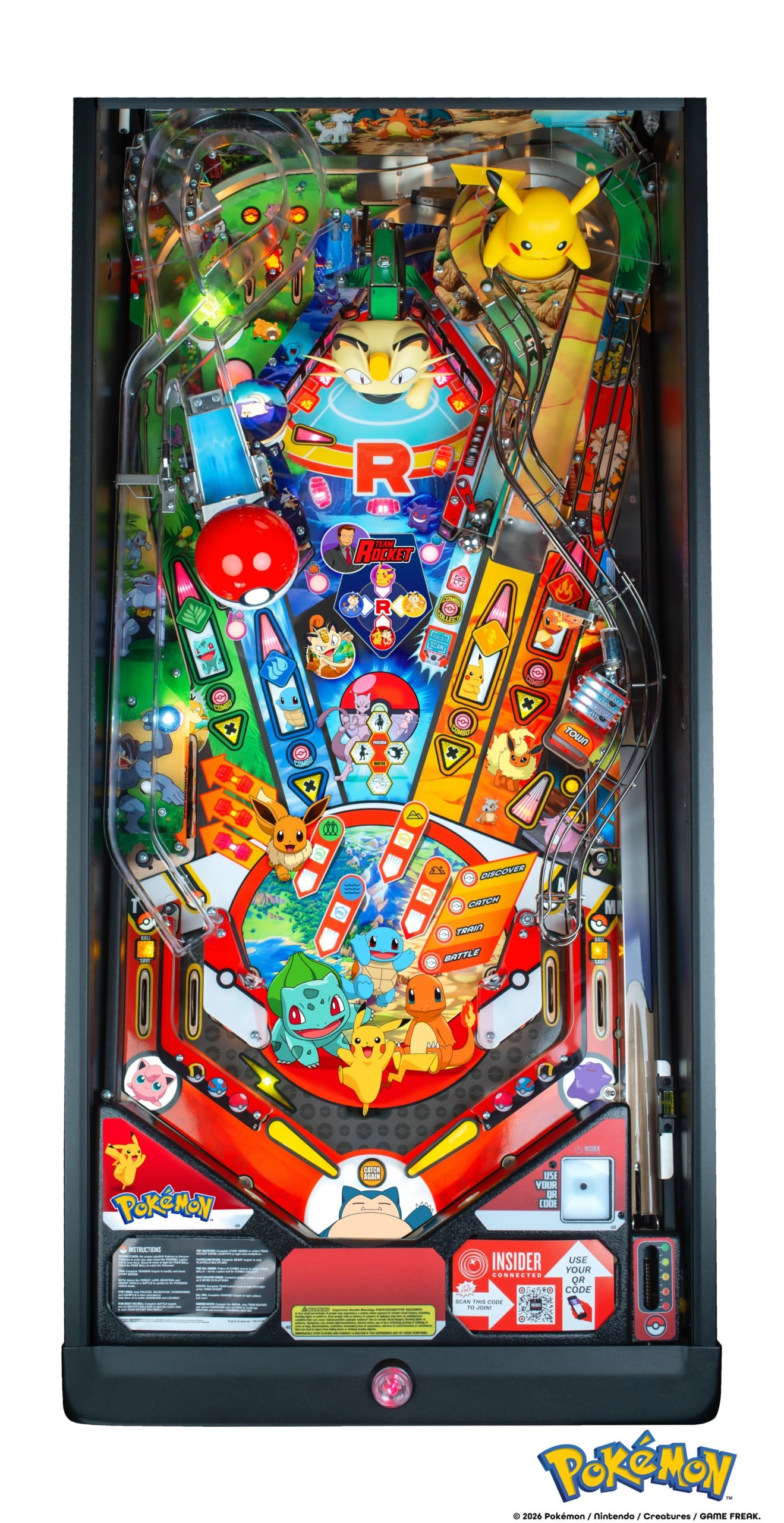 Pokémon Pro by Stern, top-down playfield photograph